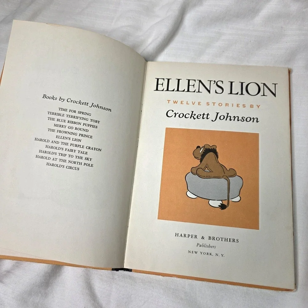 Vintage‎ Ellen's Lion Crockett Johnson Children's Stories Illustrated Hardcover